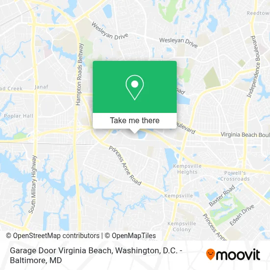 Garage Door Virginia Beach map