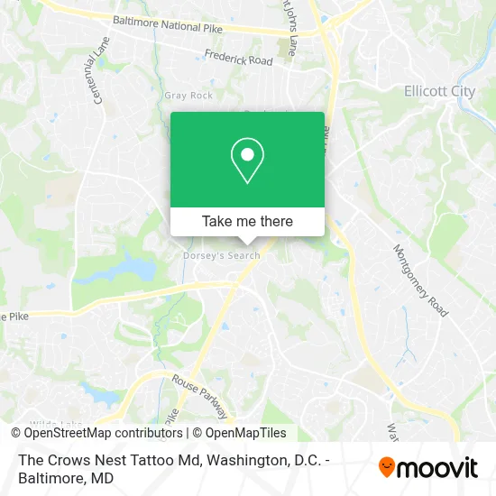 The Crows Nest Tattoo Md map