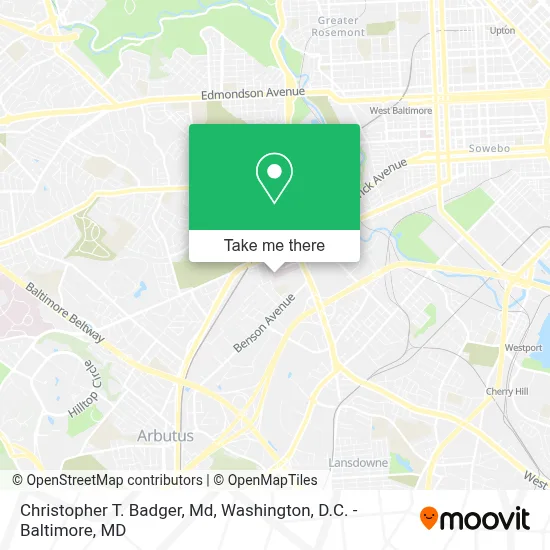 Christopher T. Badger, Md map