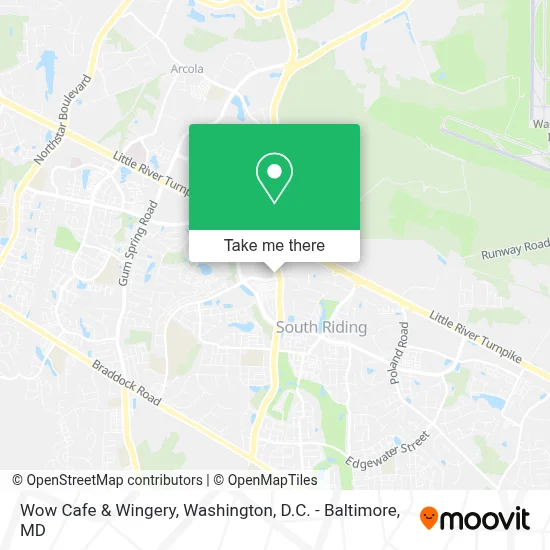 Wow Cafe & Wingery map