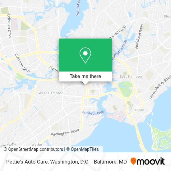 Pettie's Auto Care map