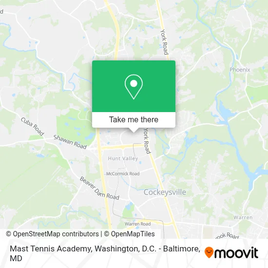 Mast Tennis Academy map