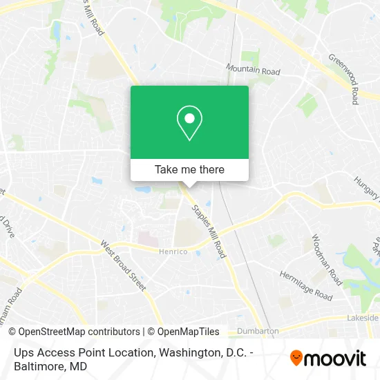 Ups Access Point Location map