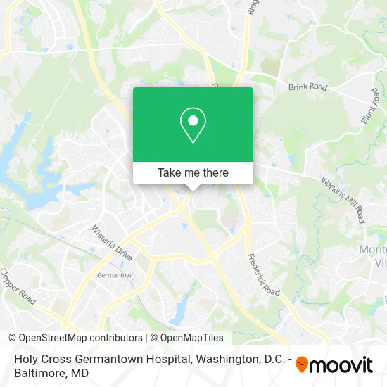 Holy Cross Germantown Hospital map