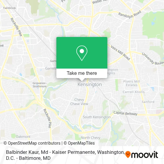 Balbinder Kaur, Md - Kaiser Permanente map