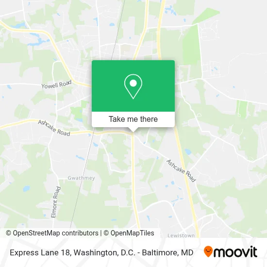 Express Lane 18 map
