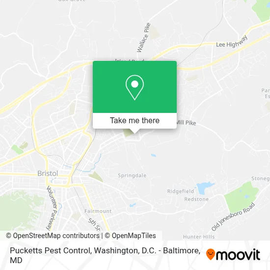 Pucketts Pest Control map