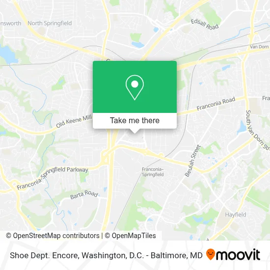 Shoe Dept. Encore map