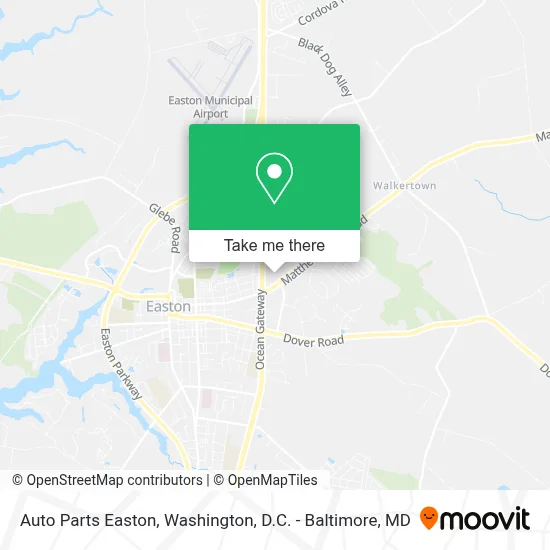 Auto Parts Easton map