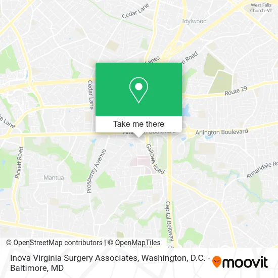 Inova Virginia Surgery Associates map