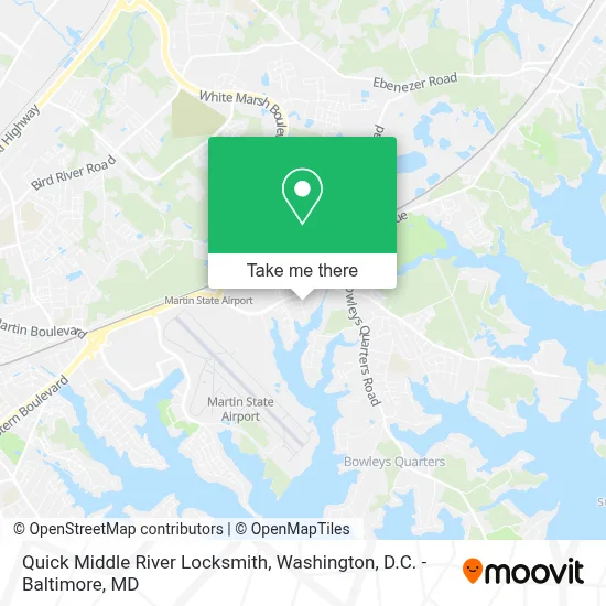 Quick Middle River Locksmith map