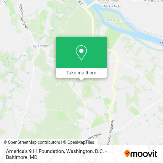 America's 911 Foundation map