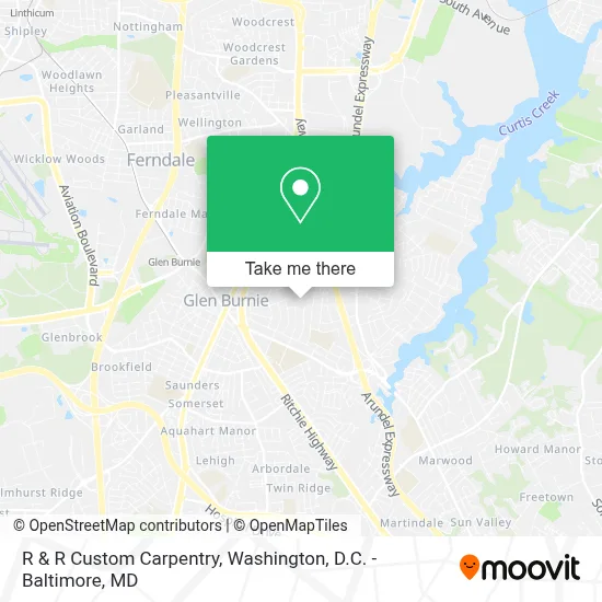 R & R Custom Carpentry map