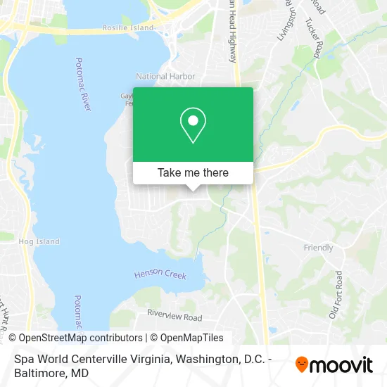 Spa World Centerville Virginia map