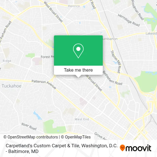 Carpetland's Custom Carpet & Tile map