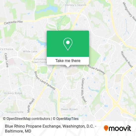 Blue Rhino Propane Exchange map