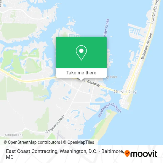 East Coast Contracting map