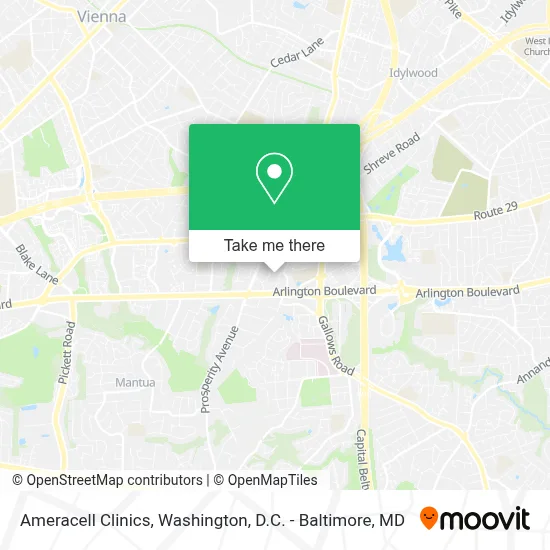Ameracell Clinics map