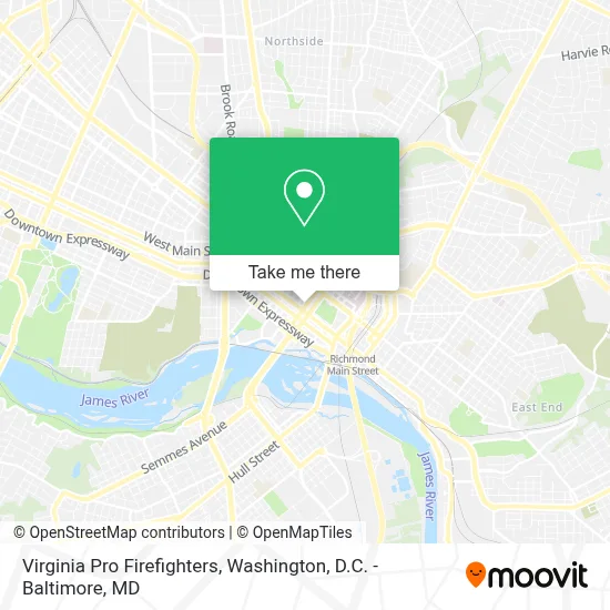 Virginia Pro Firefighters map