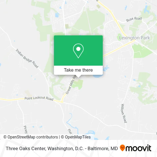 Three Oaks Center map
