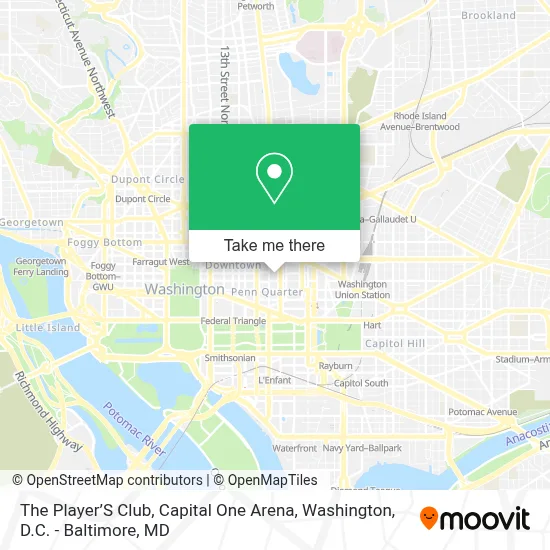 The Player’S Club, Capital One Arena map