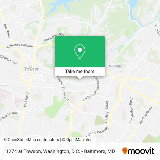 1274 at Towson map