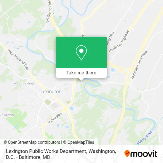Lexington Public Works Department map