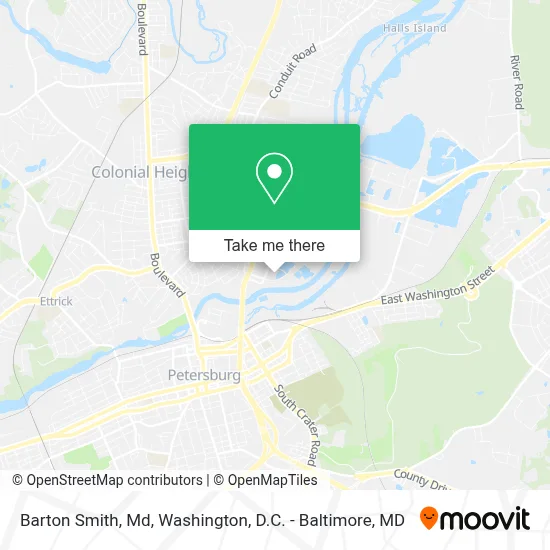 Barton Smith, Md map