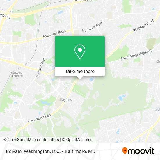 Belvale map