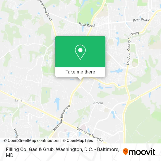 Filling Co. Gas & Grub map