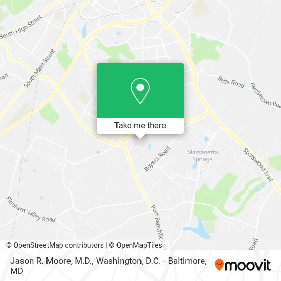 Jason R. Moore, M.D. map