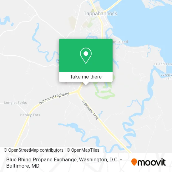 Blue Rhino Propane Exchange map