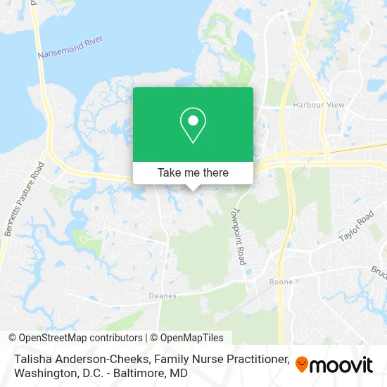 Talisha Anderson-Cheeks, Family Nurse Practitioner map