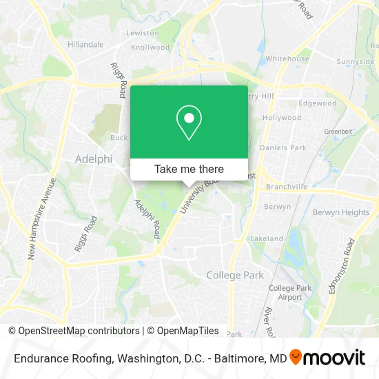 Endurance Roofing map