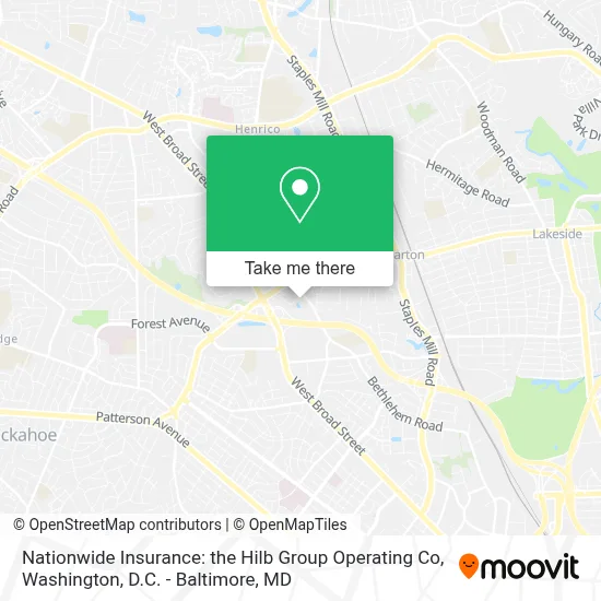 Nationwide Insurance: the Hilb Group Operating Co map