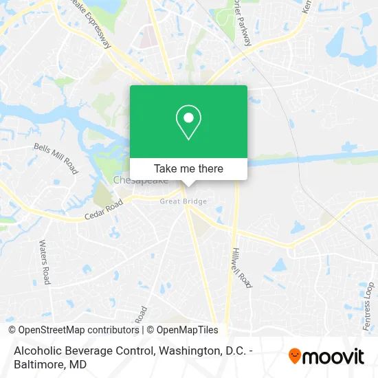 Alcoholic Beverage Control map