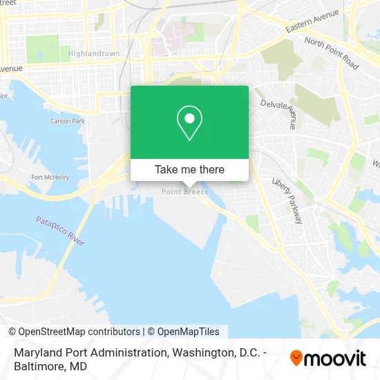 Maryland Port Administration map