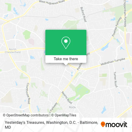 Yesterday's Treasures map