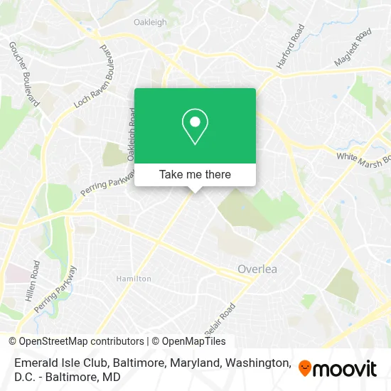 Emerald Isle Club, Baltimore, Maryland map