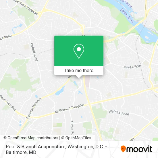 Root & Branch Acupuncture map