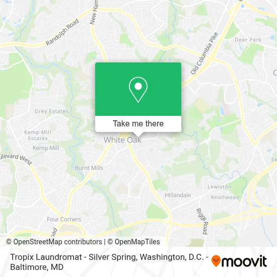 Tropix Laundromat - Silver Spring map