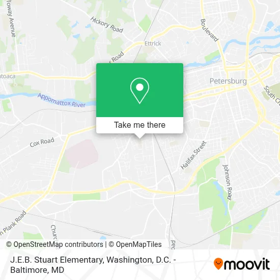 J.E.B. Stuart Elementary map