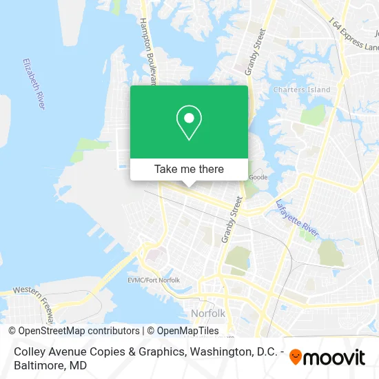 Colley Avenue Copies & Graphics map