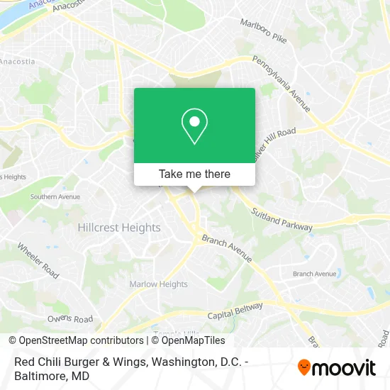 Red Chili Burger & Wings map