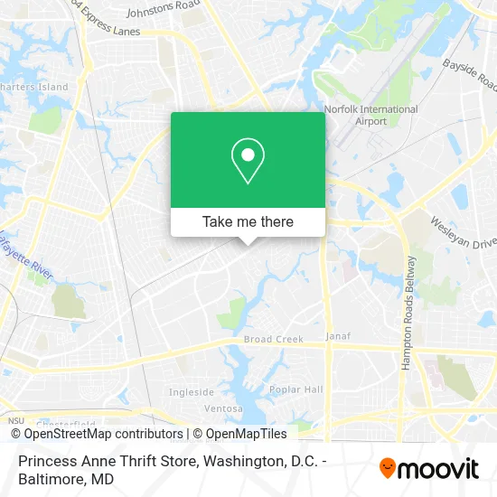 Princess Anne Thrift Store map