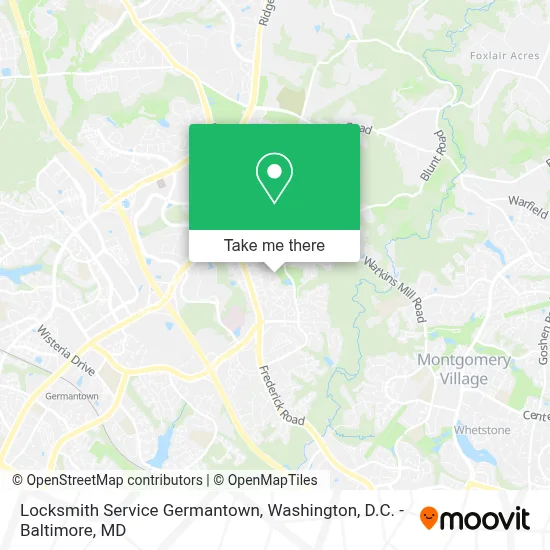 Locksmith Service Germantown map