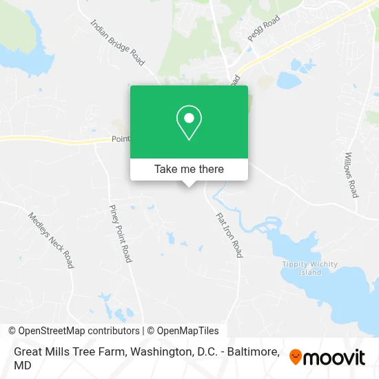Great Mills Tree Farm map