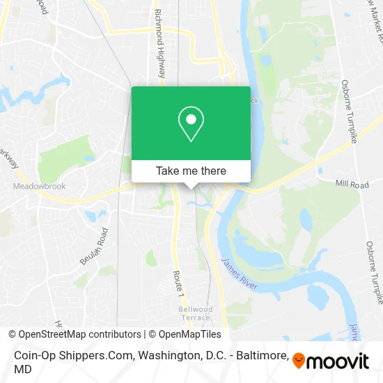 Coin-Op Shippers.Com map