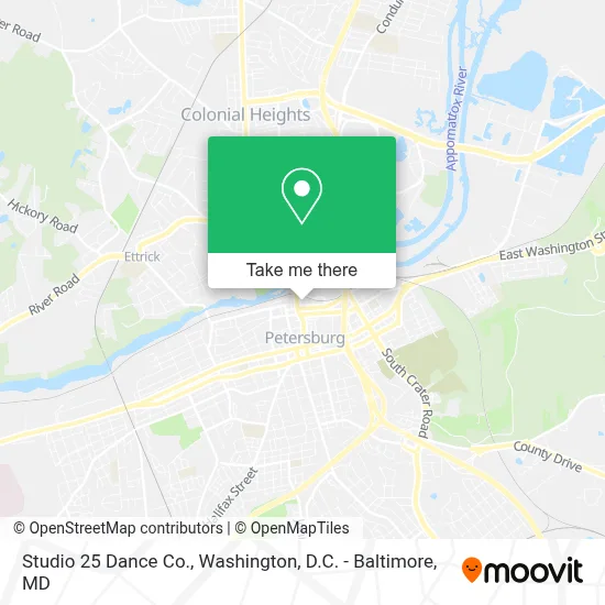 Studio 25 Dance Co. map