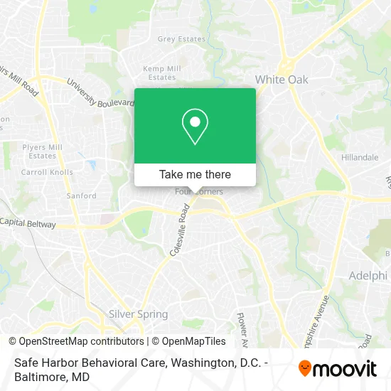 Safe Harbor Behavioral Care map